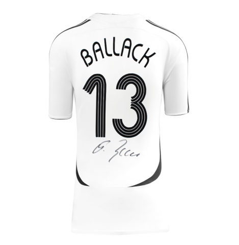 Michael Ballack Signed Germany 2006 Reissue Home Shirt - Gift Box