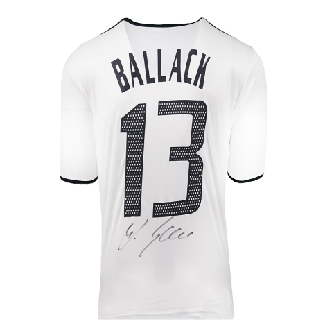Michael Ballack Back Signed Germany Basic 2005-07 Home Shirt