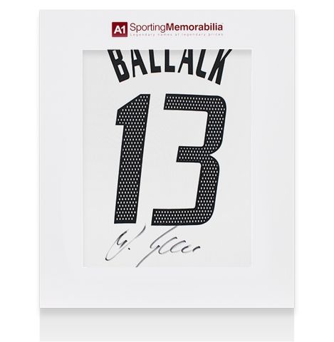 Michael Ballack Back Signed Germany Basic 2005-07 Home Shirt - Gift Box