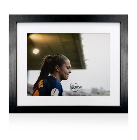 Framed Lieke Martens Signed Barcelona Photo: Dutch Sensation