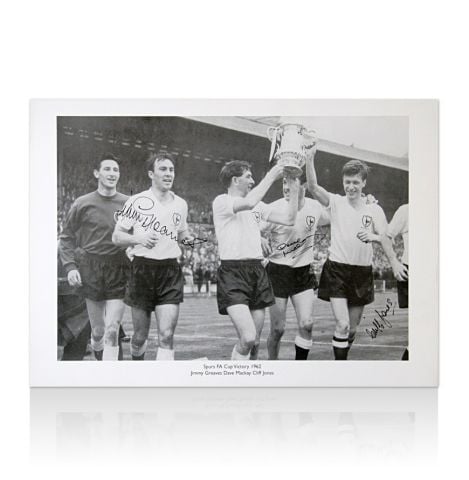 Various WAREHOUSE SECONDS Dave Mackay Signed Tottenham Hotspur Prints - 1962 FA Cup Final - Grade A