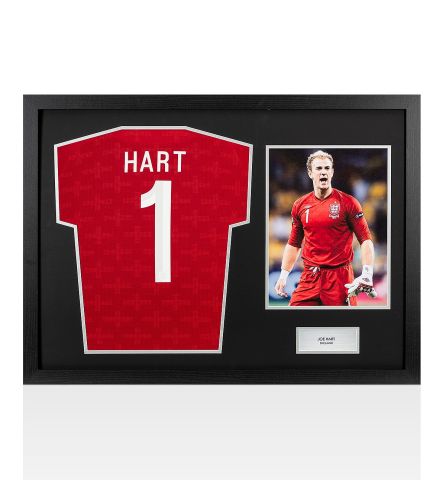 UNSIGNED Joe Hart England Shirt - Tribute Frame