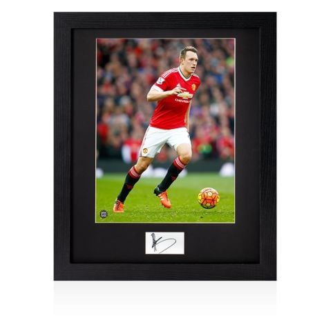 Framed Phil Jones Signed Card - Manchester United