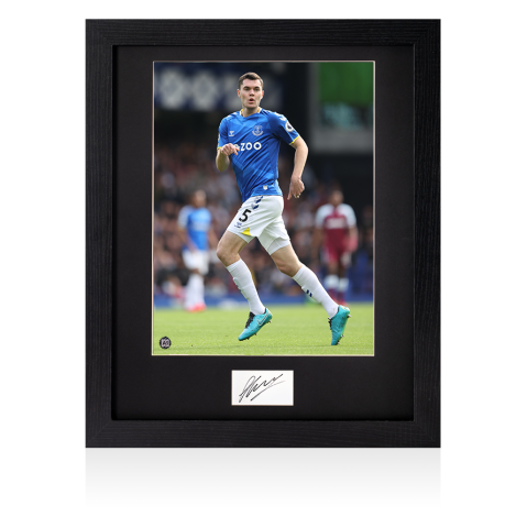 Framed Michael Keane Signed Card - Everton