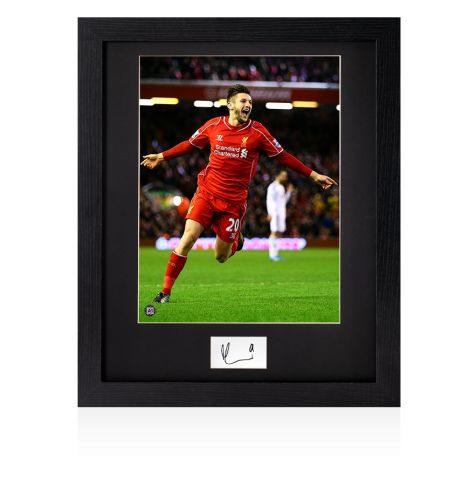 Framed Adam Lallana Signed Card - Liverpool