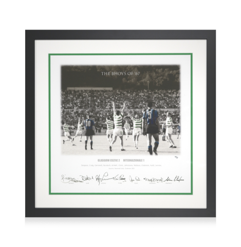Celtic FC The Bhoys of '67 Lisbon Lions Multi-Signed and Framed Print 