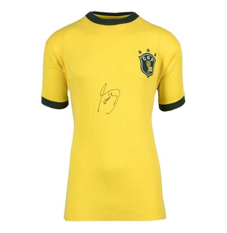Socrates Signed Retro Brazil Shirt