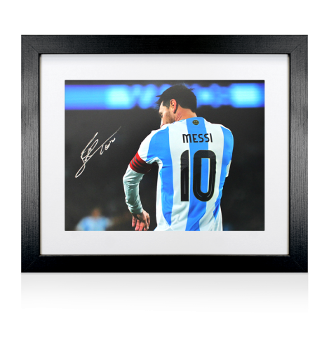 Framed Lionel Messi Signed Argentina Photo: vs Venezuela 2025