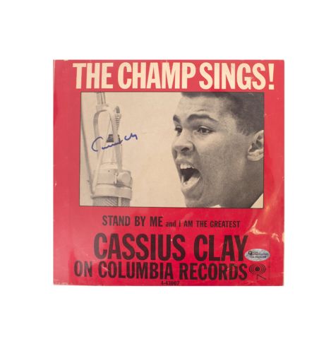 Muhammad Ali Signed Vinyl Record - The Champ Sings, "Cassius Clay" Autograph (OA-8424286)