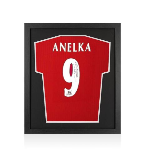 Framed Nicolas Anelka Signed Arsenal Shirt: Home - Compact