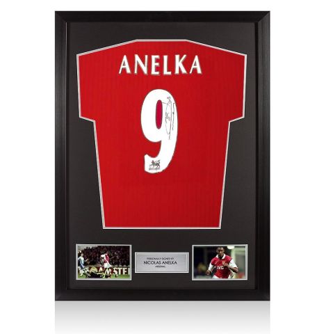 Framed Nicolas Anelka Signed Arsenal Shirt: Home
