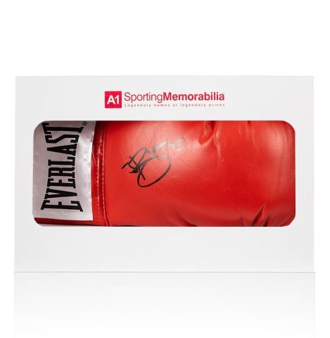 Joshua Buatsi Signed Boxing Glove Red Everlast - Gift Box
