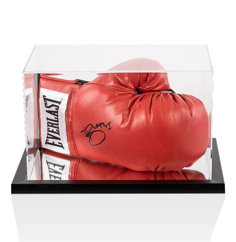 Joshua Buatsi Signed Boxing Glove Red Everlast - In Acrylic Display Case