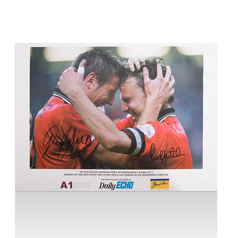 Steve & Carl Fletcher Signed AFC Bournemouth Photo