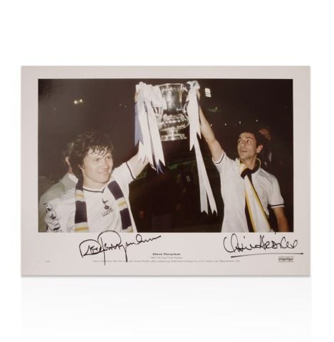 WAREHOUSE SECONDS Ossie Ardiles & Steve Perryman Signed Photo - 1981 FA Cup - Tottenham Hotspur Legends