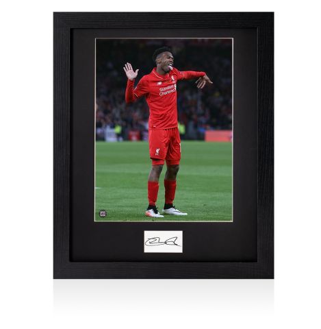 Framed Daniel Sturridge Signed Card - Liverpool 