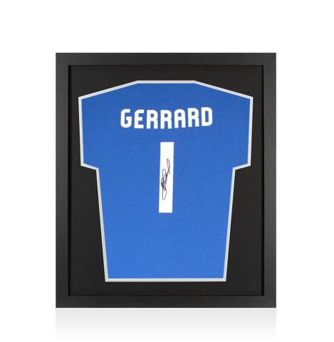 Framed Steven Gerrard Signed T-Shirt, Gerrard 1 - Compact