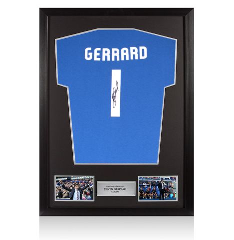 Framed Steven Gerrard Signed T-Shirt, Gerrard 1