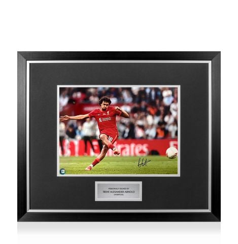 Premium Framed Trent Alexander-Arnold Signed Liverpool Photo - Kick