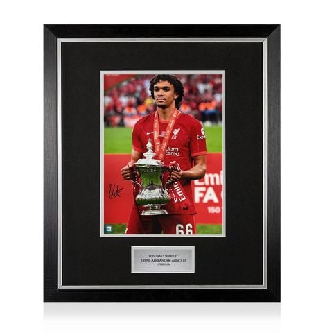 Premium Framed Trent Alexander-Arnold Signed Liverpool Photo - FA Cup