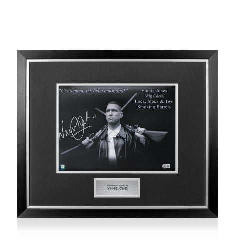 Premium Framed Vinnie Jones Signed Photo - Lock Stock And Two Smoking Barrels Premium Framed Vinnie Jones Signed Photo - Lock Stock And Two Smoking Barrels