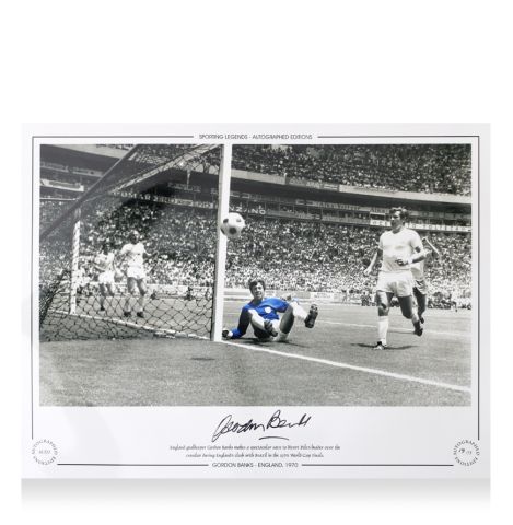 Photo Autographe Signée Gordon Banks - Format A4 Avec Certificat D'Authenticité - Cadeau Foot