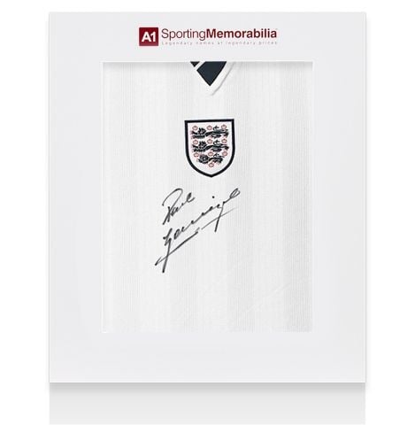 Paul Gascoigne Signed England Shirt: Home, 1996-97 - Gift Box