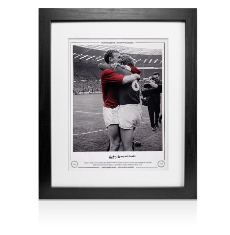 Framed Pat Crerand Signed Manchester United Photo - 1963 FA Cup Winners