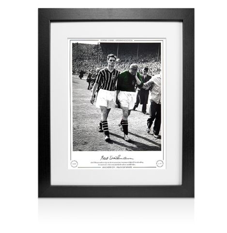Framed Bert Trautmann Signed Manchester City Photo - 1956 FA Cup Winner