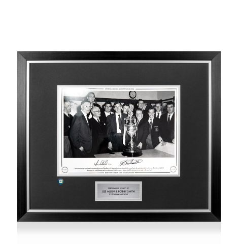 Premium Framed Les Allen & Bobby Smith Signed Tottenham Hotspur Photo - 1961 Double Winners