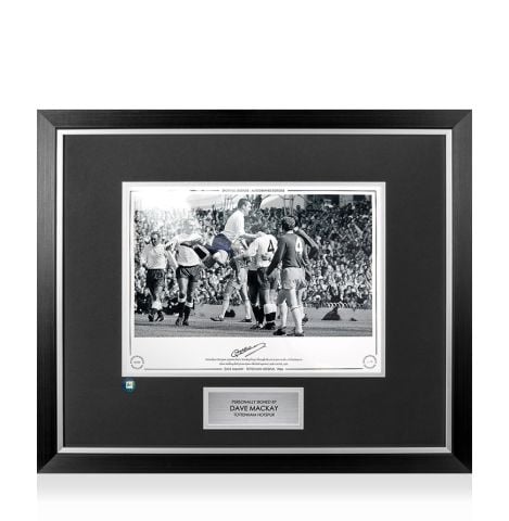 Premium Framed Dave Mackay Signed Tottenham Hotspur Photo - 1966