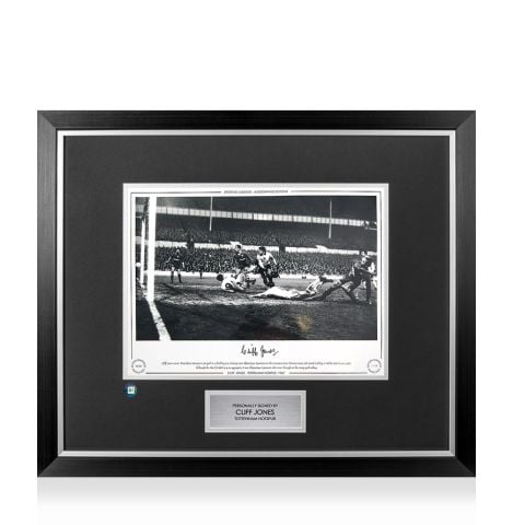 Premium Framed Cliff Jones Signed Tottenham Hotspur Photo - 1967