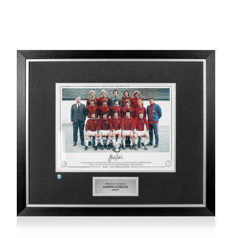 Premium Framed Martin Dobson Signed Burnley Photo - 1972/73 Division 2 Champions