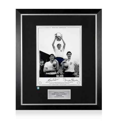 Premium Framed Bobby Smith & Maurice Norman Signed Tottenham Hotspur Photo - 1962 FA Cup Winners
