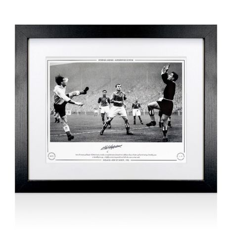 Framed Nat Lofthouse Signed England Photo 