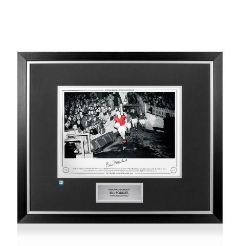 Premium Framed Bill Foulkes Signed Manchester United Photo -1958