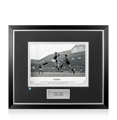 Premium Framed Cliff Jones Signed Tottenham Hotspur Photo - 1967