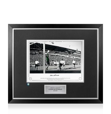 Premium Framed Colin McDonald Signed England Photo - 1958 World Cup