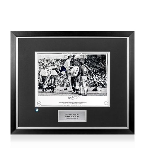 Premium Framed Dave Mackay Signed Tottenham Hotspur Photo - 1966