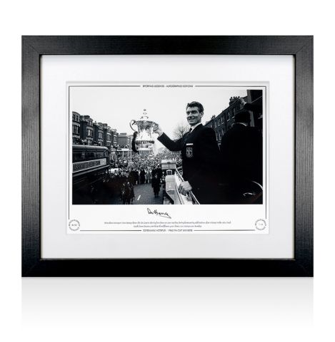 Framed Ron Henry Signed Tottenham Hotspur Photo - 1962 FA Cup Winners