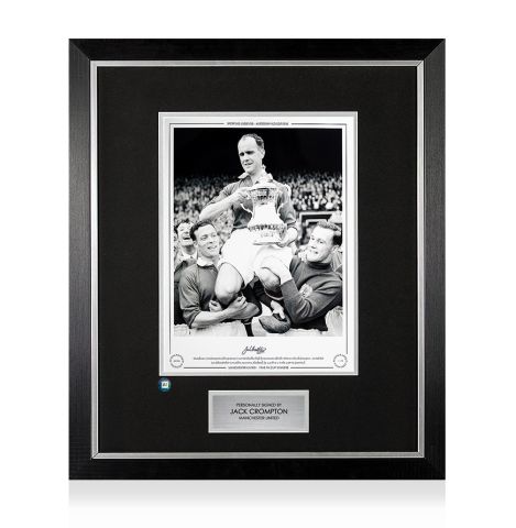 Premium Framed Jack Crompton Signed Manchester United Photo - 1948 FA Cup Winners
