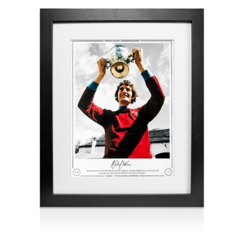 Framed Martin Dobson Signed Burnley Photo