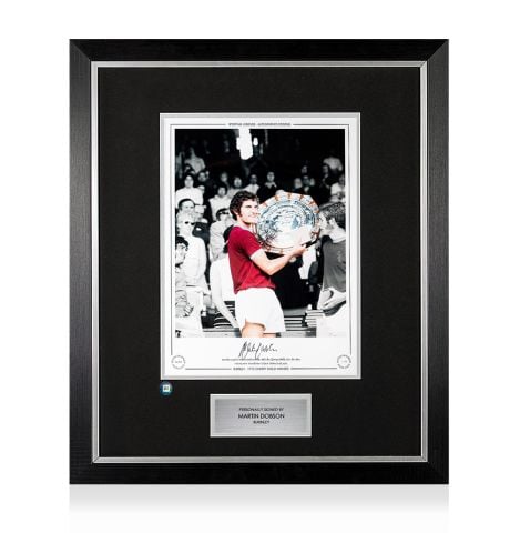 Premium Framed Martin Dobson Signed Burnley Photo