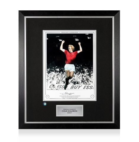 Premium Framed Colin Waldron Signed Burnley Photo 