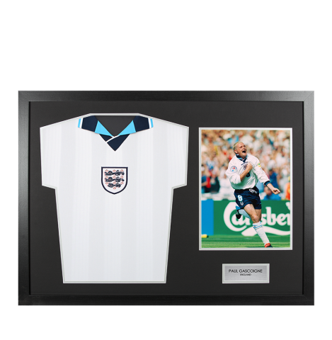 Unsigned Paul Gascoigne England Shirt - Tribute Frame