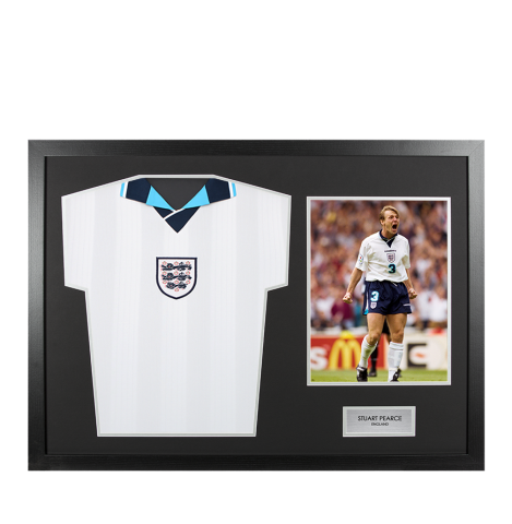 Unsigned Stuart Pearce England Shirt - Tribute Frame