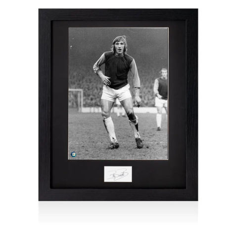 Framed Billy Bonds Signed Card - West Ham United Legend