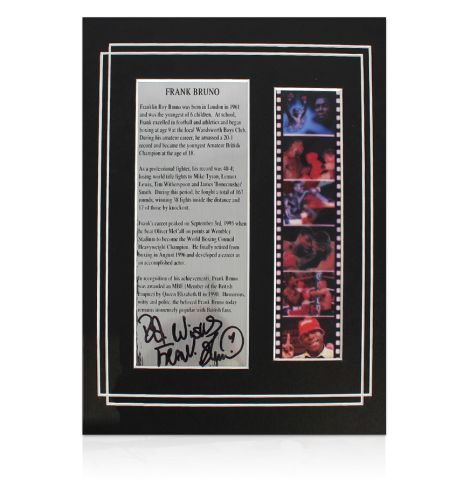 Warehouse Seconds Frank Bruno Signed Film Cell Presentation
