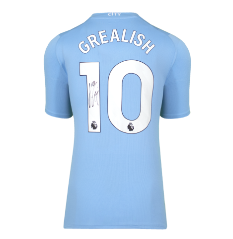 WAREHOUSE SECONDS Jack Grealish Back Signed Manchester City 2023-24 Home Shirt - Grade C