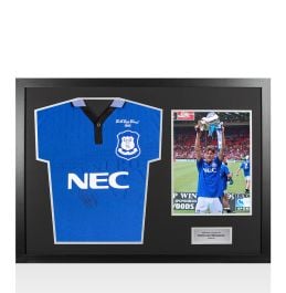 Framed Duncan Ferguson Signed Everton Shirt 1995 FA Cup Winners framed-duncan-ferguson-signed-everton-shirt-1995-fa-cup-winners